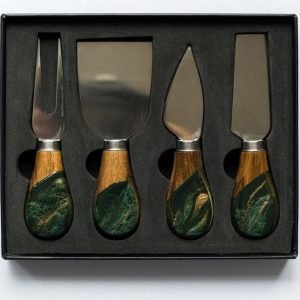 Resin Coated Cheese Knife Set (Jade)